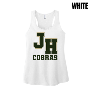 Jackson Heights Cobras Varsity Monogram Women's Racerback Tank in White