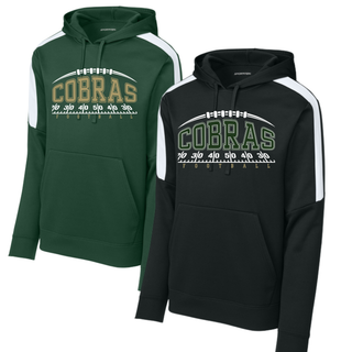 Jackson Heights Cobras Yard Line Colorblock Fan Favorite Hoodies in forest green and black
