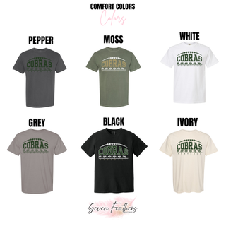 Jackson Heights Cobras Yard Line Football Comfort Colors top options