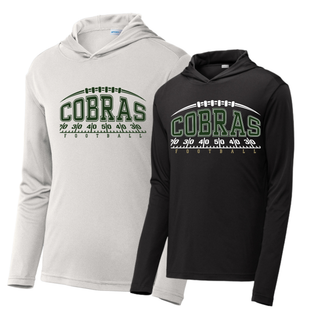 Jackson Heights Cobras Yard Line PosiCharge Competitor Hoodies in silver and black