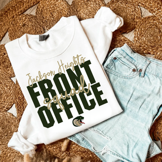 Jackson Heights Front Office Squad Top in White, flat lay