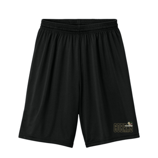Jackson Heights Jr. Cobras Bold Outline Mascot Cooling Performance Shorts - Black