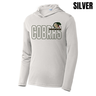 Jackson Heights Jr. Cobras Bold Outline Mascot PosiCharge Competitor Hoodie - Silver