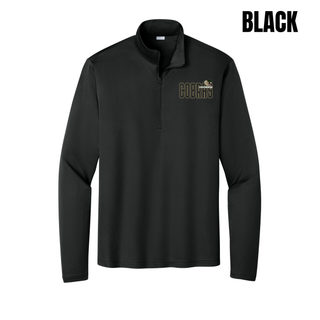 Jackson Heights Jr. Cobras Bold Outline Mascot PosiCharge Quarter-Zip - Black