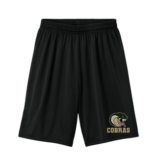 Jackson Heights Jr. Cobras Coiled Mascot cooling performance shorts in Black