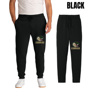 Jackson Heights Jr. Cobras Coiled Mascot core fleece joggers in Black