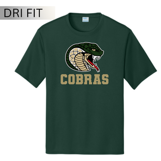 Jackson Heights Cobras Coiled Mascot Dri-Fit Performance Top in dark green