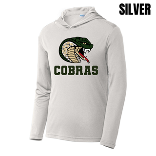 Jackson Heights Jr. Cobras Coiled Mascot PosiCharge Competitor Hoodie in Silver