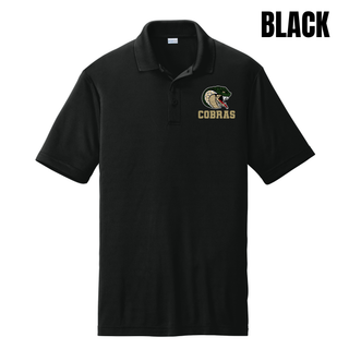Jackson Heights Jr. Cobras Coiled Mascot PosiCharge Competitor Polo in Black