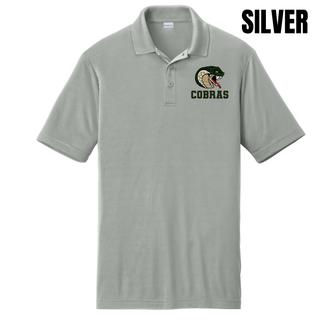 Jackson Heights Jr. Cobras Coiled Mascot PosiCharge Competitor Polo in Silver