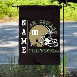 Personalized Jackson Heights Jr. Cobras Varsity Helmet football garden flag