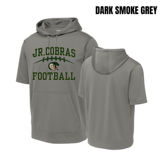Dark Smoke Grey Jackson Heights Jr. Cobras Victory Arch fleece short sleeve hooded pullover
