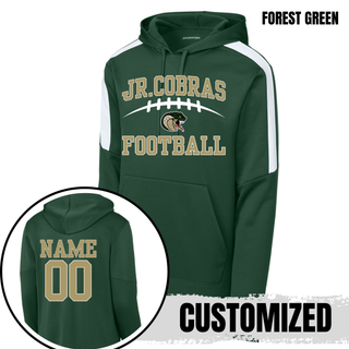 Forest Green Jackson Heights Jr. Cobras Victory Arch Fan Favorite hoodie with optional back name and number