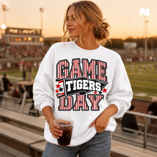Jeff West Tigers Game Day Pennant Top in white, lifestyle photo