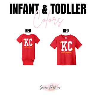 KC Distressed Red Star Top infant and toddler in red