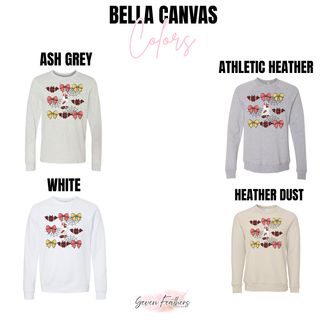 KC Ghosts And Footballs Top long sleeve and crewneck color options in ash grey and dust