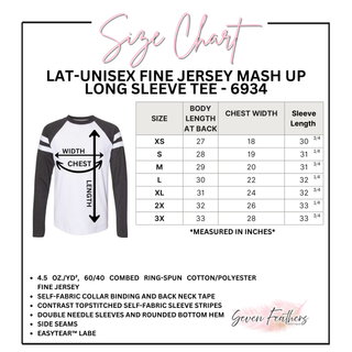 LAT 6934 unisex fine jersey Mash Up long sleeve top product details