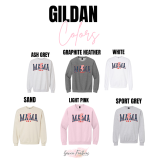 Gildan color options ash grey graphite heather white sand light pink sport grey for mama patriotic lightning bolt stars graphic
