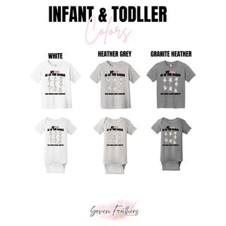 My boo is at the barre infant and toddler color chart in white, heather grey, and granite heather