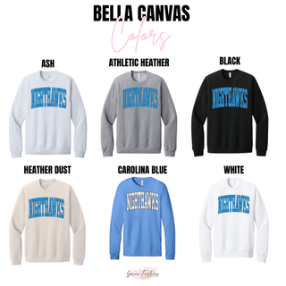 NEK Northeast Kansas Nighthawks Arched Logo Top Bella Canvas color options