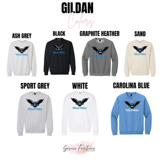 NEK Northeast Kansas Nighthawks Volleyball Mascot Top Gildan color options