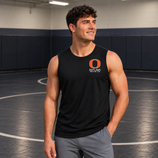 Ogden Outlaws Wrestling Club Pocket Logo Men's PosiCharge Competitor Tank in black