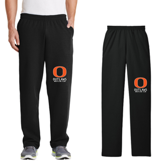 Ogden Outlaws Wrestling Club Pocket Logo Sweatpants with Pockets in black with the logo on the left leg