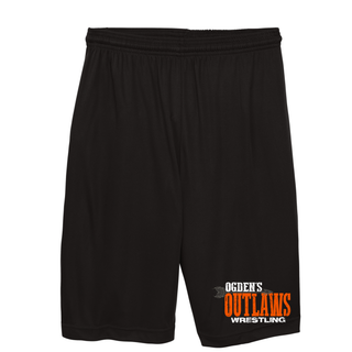 Black Ogden's Outlaws Wrestling Arrow Cooling Performance Shorts