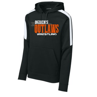 Black and white Ogden's Outlaws Wrestling Arrow Fan Favorite Hoodie