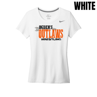 Ogden's Outlaws Wrestling Arrow Women's rLegend Tee in White