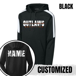 Ogden's Outlaws Wrestling Clinch Fan Favorite Hoodie - Back, Customized
