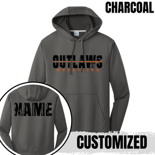 Ogden's Outlaws Wrestling Clinch Performance Hoodie - Charcoal