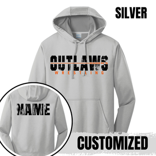 Ogden's Outlaws Wrestling Clinch Performance Hoodie - Silver