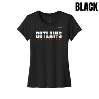 Ogden's Outlaws Wrestling Clinch Women's rLegend Tee - Black