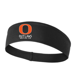 Black Ogden's Outlaws Wrestling Club Pocket Logo PosiCharge headband with orange O logo