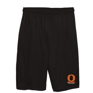 Ogden's Outlaws Wrestling Distressed O Cooling Performance Shorts in Black