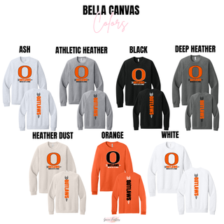 Ogden's Outlaws Wrestling Distressed O Front & Back Graphic Top Bella Canvas color options