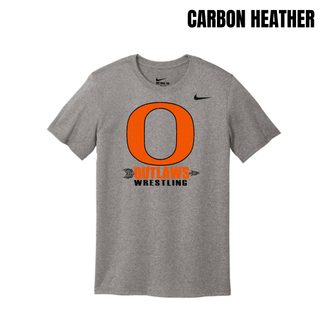 Ogden's Outlaws Wrestling Distressed O Men's rLegend Tee in Carbon Heather