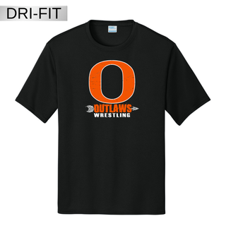 Ogden's Outlaws Wrestling Distressed O Performance Tee in Black