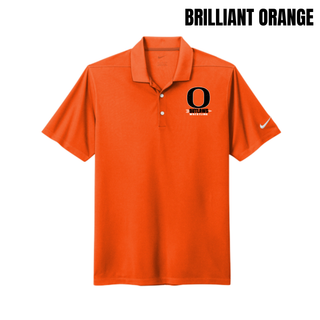 Ogden's Outlaws Wrestling Distressed O Tech Sport Dri-FIT Polo in Brilliant Orange