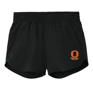 Ogden's Outlaws Wrestling Distressed O Women's Repeat Swift Short in Black product view