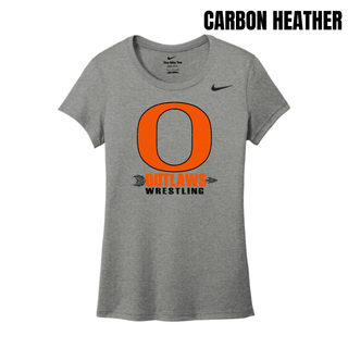 Ogden's Outlaws Wrestling Distressed O Women's rLegend Tee in Carbon Heather