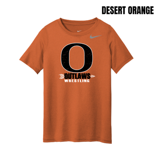 Ogden's Outlaws Wrestling Distressed O Youth rLegend Tee in Desert Orange