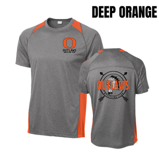 Ogden's Outlaws Wrestling Dreamcatcher Colorblock Contender Tee with Deep Orange accents