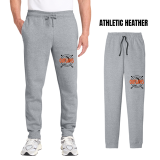 Ogden's Outlaws Wrestling Dreamcatcher Core Fleece Joggers in athletic heather grey, front view