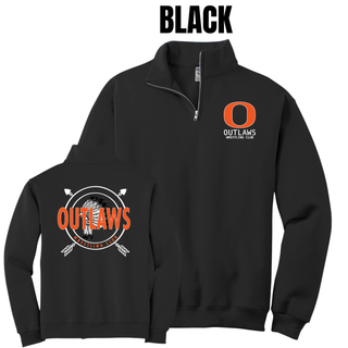 Ogden's Outlaws Wrestling Dreamcatcher Front & Back Fleece Quarter-Zip in black