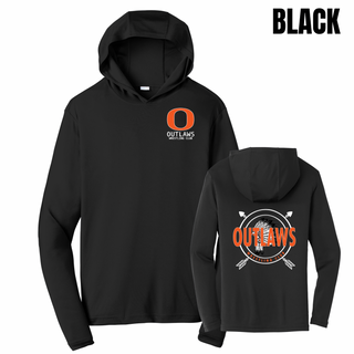 Ogden's Outlaws Wrestling Dreamcatcher Front & Back PosiCharge Competitor Hoodie in Black, alternate view
