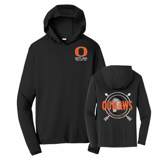 Ogden's Outlaws Wrestling Dreamcatcher Front & Back PosiCharge Competitor Hoodie in Black