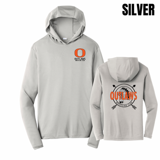 Ogden's Outlaws Wrestling Dreamcatcher Front & Back PosiCharge Competitor Hoodie in Silver