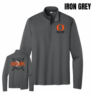 Ogden's Outlaws Wrestling Dreamcatcher Front & Back PosiCharge Competitor Quarter-Zip Pullover in Iron Grey